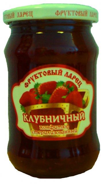 Конфитюр клубничный, конфитюр стерилизованный, конфитюр по 350г.